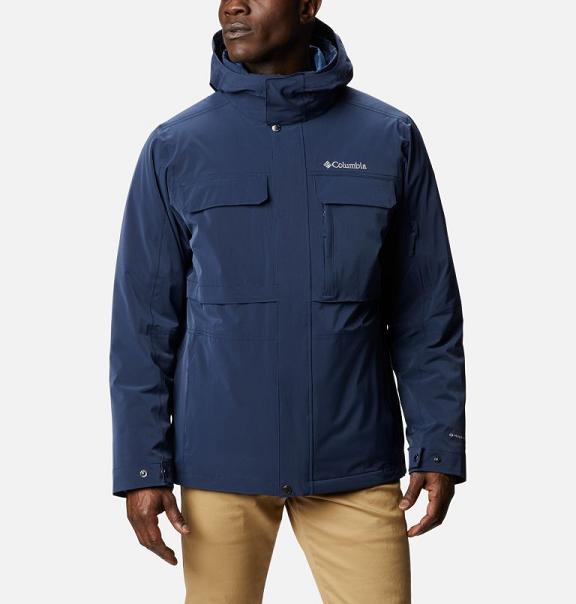 Columbia Thurston Hills Interchange 3 In 1 Jacket Navy For Men's NZ56384 New Zealand